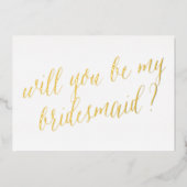 Bent u mijn Bridesmaid Folie-uitnodiging? Folie Uitnodiging (Voorkant)