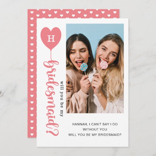 Bent u mijn Bridesmaid-fotovoorstel? (Voorkant / Achterkant)