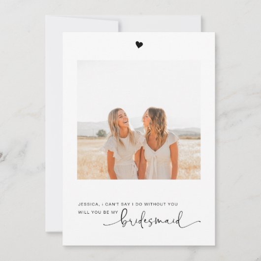 Bent u mijn Bridesmaid-fotovoorstel Kaart? (Voorkant)