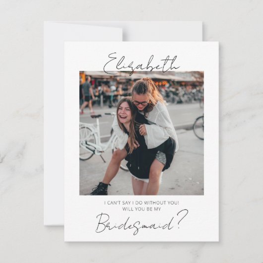 Bent u mijn Bridesmaid-fotovoorstel Kaart? Bedankkaart (Voorkant)