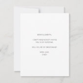 Bent u mijn Bridesmaid-fotovoorstel Kaart? Bedankkaart (Achterkant)