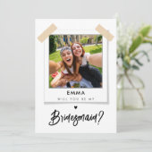 Bent u mijn Bridesmaid-fotovoorstel Kaart? Feestdagenkaart (Staand voorkant)