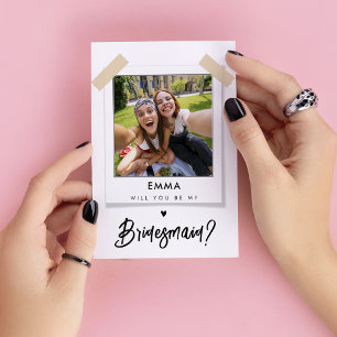 Bent u mijn Bridesmaid-fotovoorstel Kaart? Feestdagenkaart