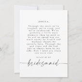 Bent u mijn Bridesmaid-fotovoorstel Kaart? Kaart (Achterkant)