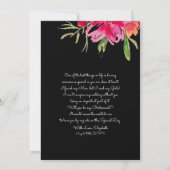Bent u mijn Bridesmaid? Fuchsia Floral Kaart (Achterkant)