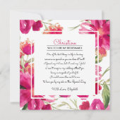Bent u mijn Bridesmaid? Fuchsia Floral Kaart (Voorkant)