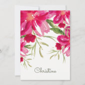 Bent u mijn Bridesmaid? Fuchsia Green Floral in Kaart (Voorkant)