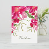 Bent u mijn Bridesmaid? Fuchsia Green Floral in Kaart (Staand voorkant)