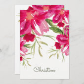 Bent u mijn Bridesmaid? Fuchsia Green Floral in Kaart (Voorkant / Achterkant)