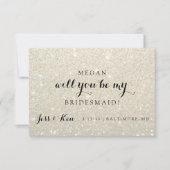 Bent u mijn Bridesmaid - Glit Fab - WhiteGold Kaart (Voorkant)