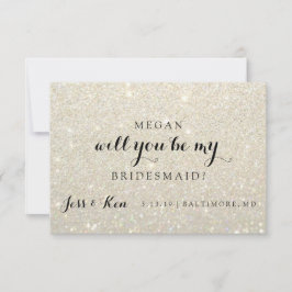 Bent u mijn Bridesmaid - Glit Fab - WhiteGold Kaart