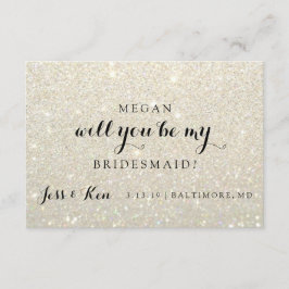 Bent u mijn Bridesmaid - Glit Fab - WhiteGold Kaart