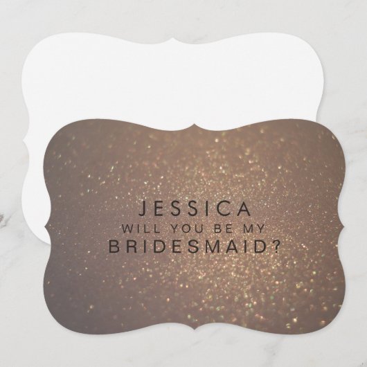 Bent u mijn Bridesmaid Gold Glitter-kaart Kaart (Voorkant / Achterkant)