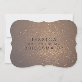 Bent u mijn Bridesmaid Gold Glitter-kaart Kaart