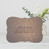 Bent u mijn Bridesmaid Gold Glitter-kaart Kaart (Staand voorkant)