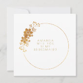 Bent u mijn Bridesmaid Gold White Vip? Kaart (Voorkant)