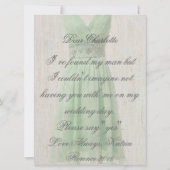 Bent u mijn Bridesmaid  groene uitnodiging? Kaart (Achterkant)