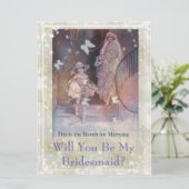 Bent u mijn Bridesmaid  groene uitnodiging? Kaart (Staand voorkant)