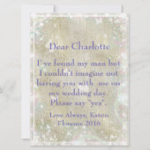 Bent u mijn Bridesmaid  groene uitnodiging? Kaart (Achterkant)