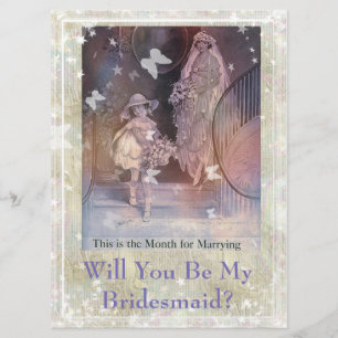 Bent u mijn Bridesmaid  groene uitnodiging? Kaart