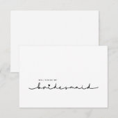 Bent u mijn Bridesmaid Heart-voorstel Kaart? Kaart (Voorkant / Achterkant)