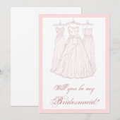 Bent u mijn Bridesmaid? Kaart (Voorkant / Achterkant)