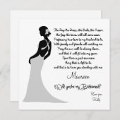 Bent u mijn Bridesmaid? Kaart (Voorkant / Achterkant)