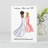 Bent u mijn Bridesmaid Kaart? Kaart (Staand voorkant)