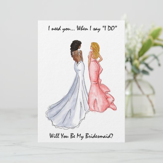Bent u mijn Bridesmaid Kaart? Kaart (Staand voorkant)
