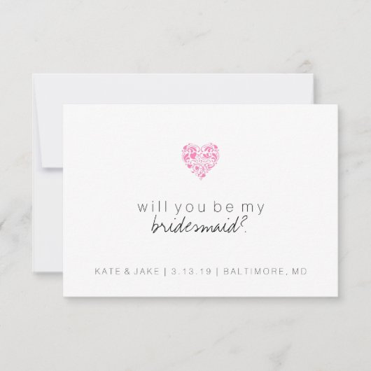 Bent u mijn Bridesmaid-kaart? Kaart (Voorkant)