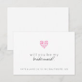 Bent u mijn Bridesmaid-kaart? Kaart (Voorkant / Achterkant)