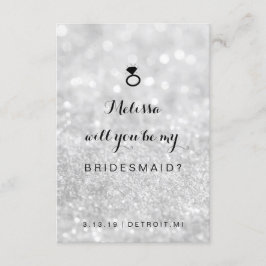 Bent u mijn Bridesmaid-kaart - laat Fab Silver ach Kaart