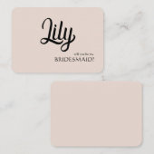 Bent u mijn Bridesmaid  Kaart? Notitiekaartje (Voorkant / Achterkant)