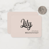 Bent u mijn Bridesmaid  Kaart? Notitiekaartje (Voorkant / Achterkant in situ)