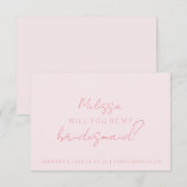 Bent u mijn Bridesmaid-Kaart - Schrijfroze Kaart (Voorkant / Achterkant)