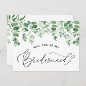 Bent u mijn Bridesmaid-kaartje Aankondigingskaart (Voorkant / Achterkant)