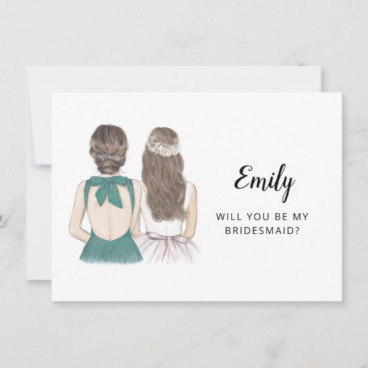 Bent u mijn Bridesmaid-kaartje? Kaart (Voorkant)