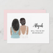 Bent u mijn Bridesmaid-kaartje? Kaart (Voorkant / Achterkant)