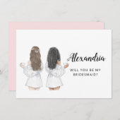 Bent u mijn Bridesmaid-kaartje? Kaart (Voorkant / Achterkant)