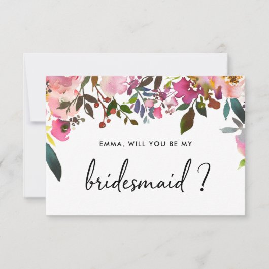 Bent u mijn Bridesmaid-kaartje? Kaart (Voorkant)