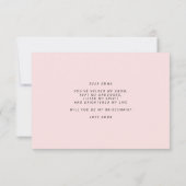 Bent u mijn Bridesmaid-kaartje? Kaart (Achterkant)