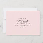 Bent u mijn Bridesmaid-kaartje? Kaart (Achterkant)