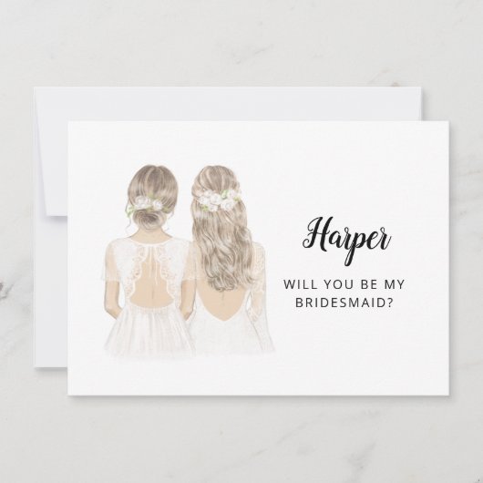 Bent u mijn Bridesmaid-kaartje? Kaart (Voorkant)