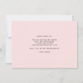 Bent u mijn Bridesmaid-kaartje? Kaart (Achterkant)