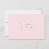 Bent u mijn Bridesmaid-kaartje? Kaart (Achterkant)