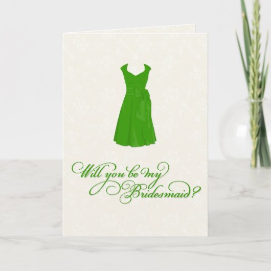 "Bent u mijn Bridesmaid?" (KLANT DESS COLOR!) (Voorkant)