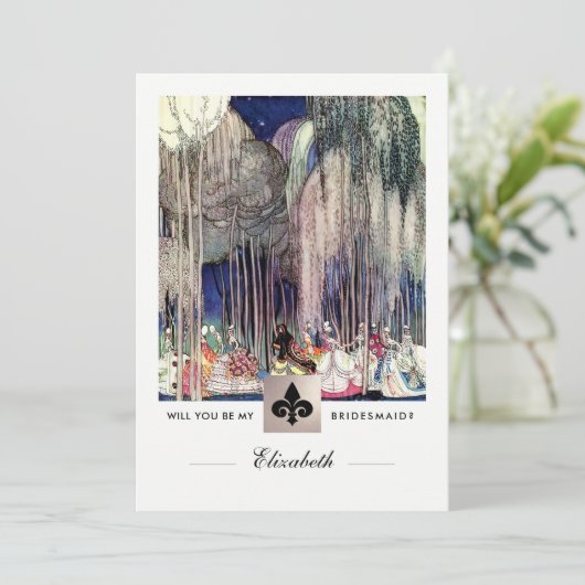 Bent u mijn Bridesmaid?  kunst Kaart (Staand voorkant)