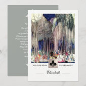 Bent u mijn Bridesmaid?  kunst Kaart (Voorkant / Achterkant)