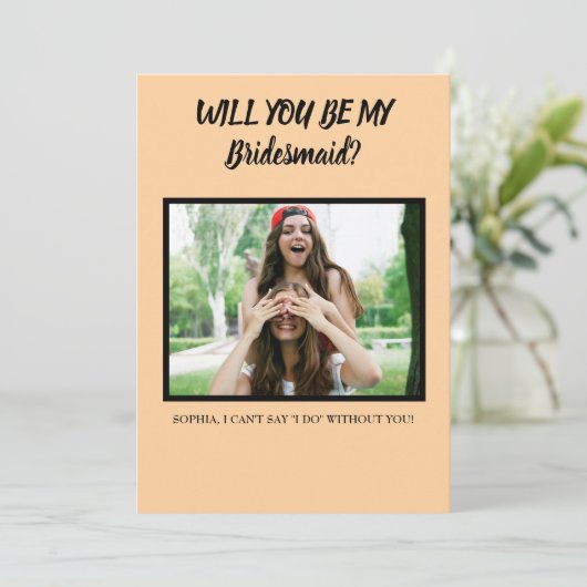 Bent u mijn Bridesmaid/Maid of Honor-voorstel? Aankondiging (Staand voorkant)