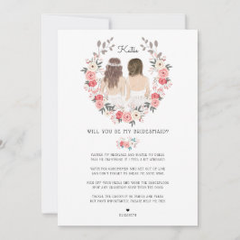 Bent u mijn Bridesmaid/Maid of Honor Voorstel I Kaart